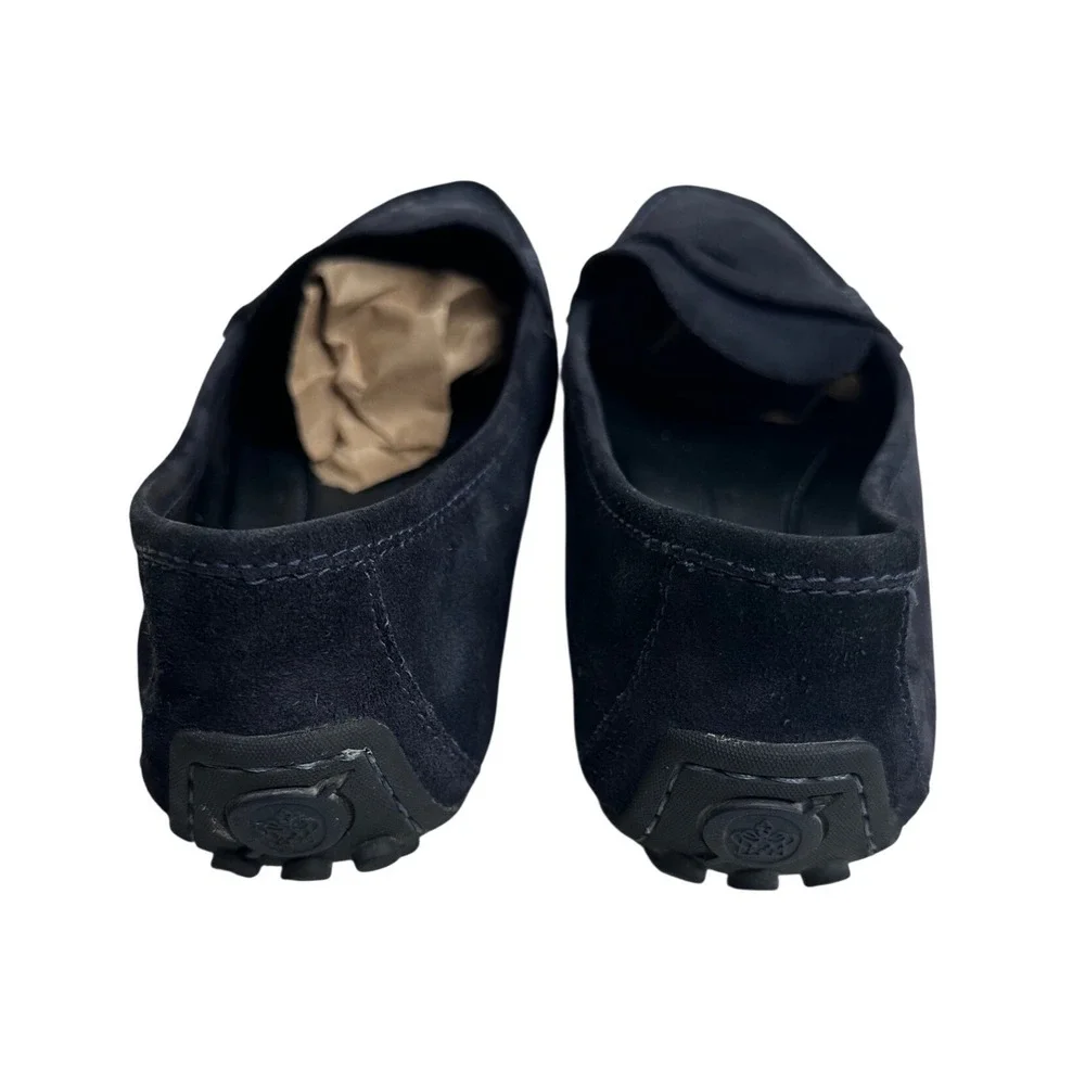BORN Suede Driving Mocs Women's Size 9.5 Navy Blue‎ Penny Loafers Flats Finley